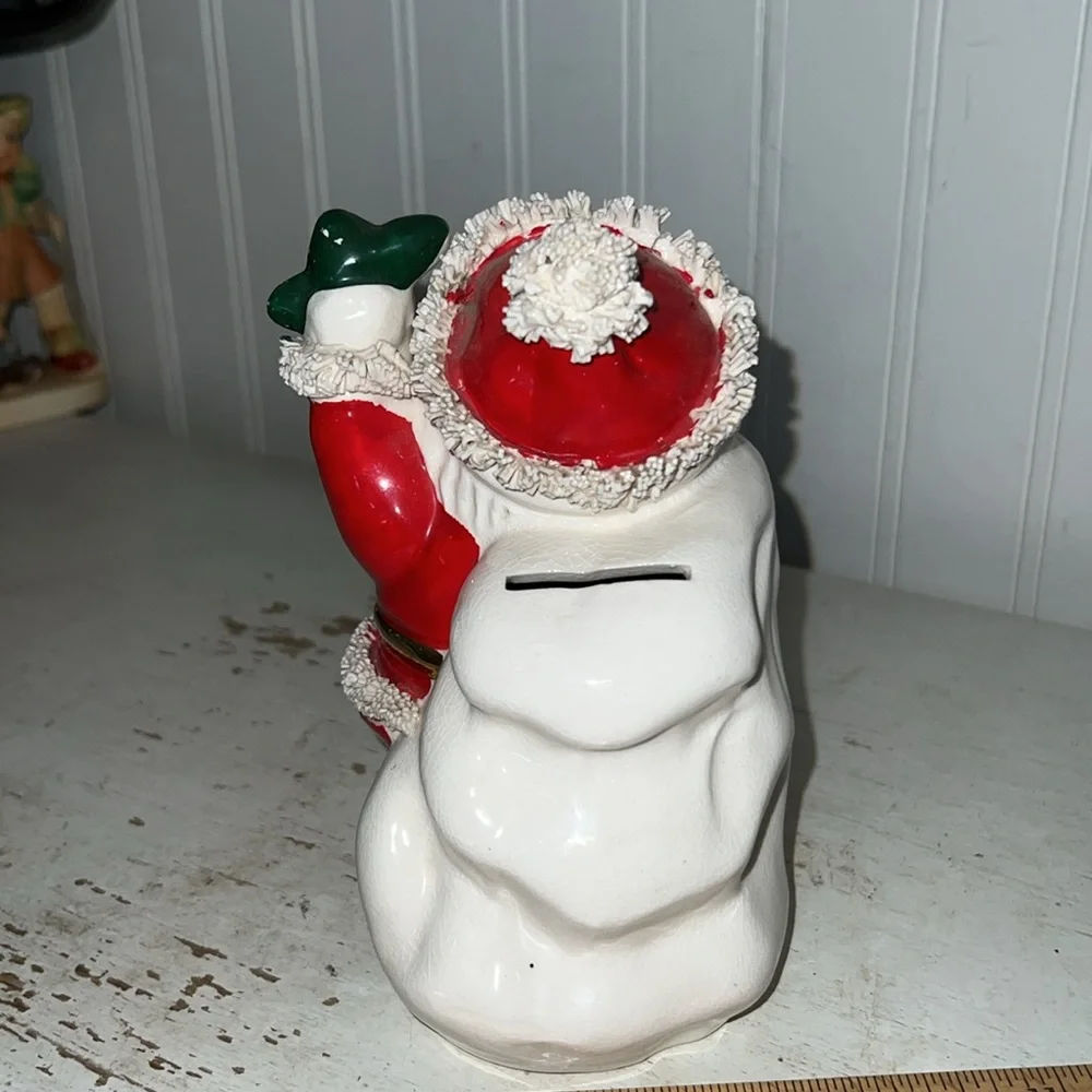 Vintage MCM Napco Spaghetti Santa bank
